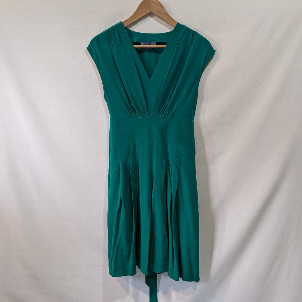 Lil Anthropologie 100% Silk Fit & Flare Spring & Summer Dress Size Small